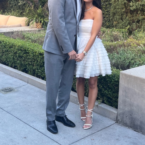 AJE Sculptura Pleated Strapless Minidress - Picture 6 of 6